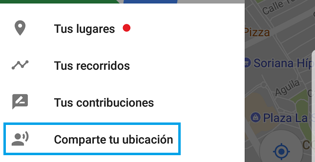 Compartir ubicación Google