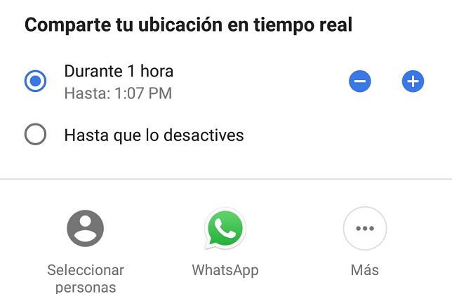 Compartir ubicación Compartir ubicación