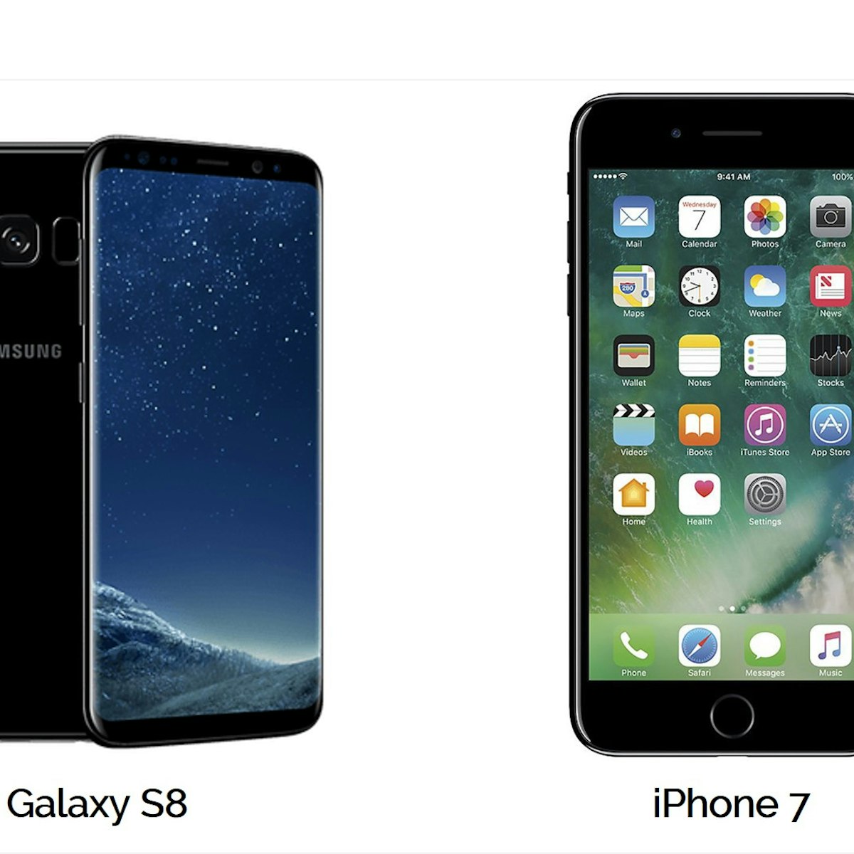 smartphones iphone 7 vs galaxy s8