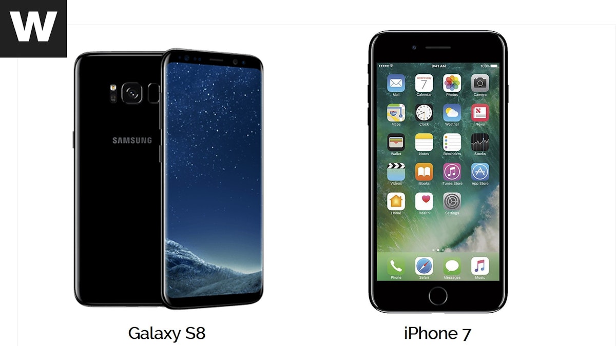 smartphones iphone 7 vs galaxy s8